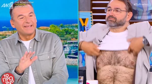 Γιώργος Λιάγκας: Ζήτησε συγγνώμη στο κοινό επειδή ο Σταύρος Μπαλάσκας σήκωσε την μπλούζα του on air
