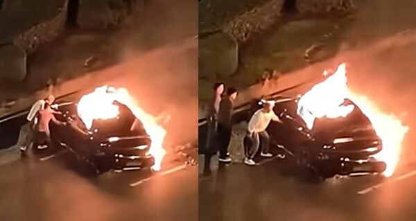 Νεκρός οδηγός στην Κίνα: Ηλεκτρικές πόρτες τον «παγίδευσαν» σε φλεγόμενο αυτοκίνητο