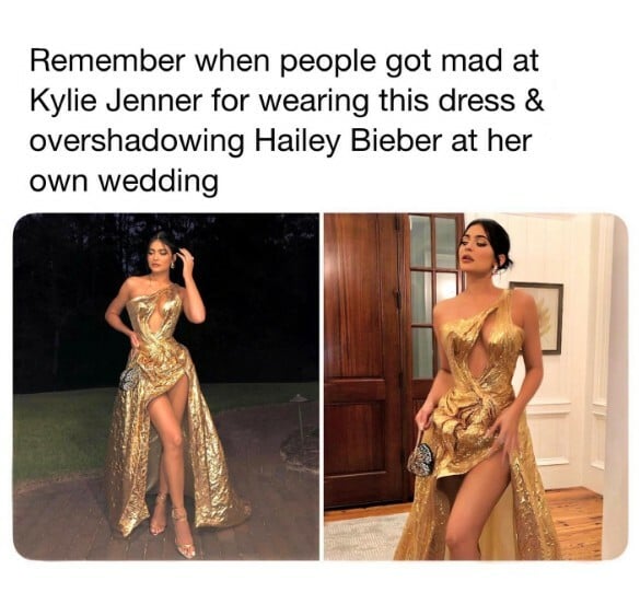 Kylie Jenner: Απαντά στα σχόλια ότι επισκίασε με το εκκεντρικό φόρεμά της τη Hailey Bieber στον γάμο της
