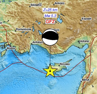 Νέος σεισμός 5,4 Ρίχτερ στην Κύπρο, λίγες ώρες μετά τον προηγούμενο