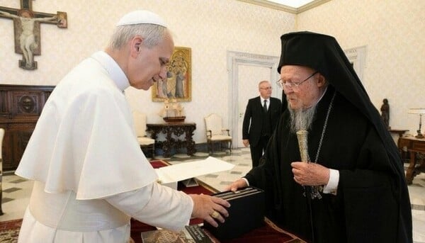 Πάπας Λέων και Οικουμενικός Πατριάρχης Βαρθολομαίος στη Νίκαια για τα 1.700 χρόνια από την Πρώτη Οικουμενική Σύνοδο