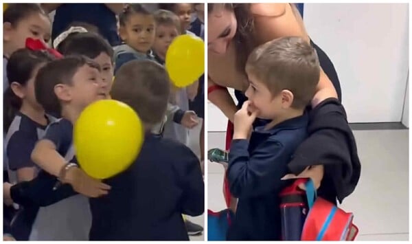 Συγκινούν μαθητές που υποδέχονται συμμαθητή τους ο οποίος νίκησε τον καρκίνο