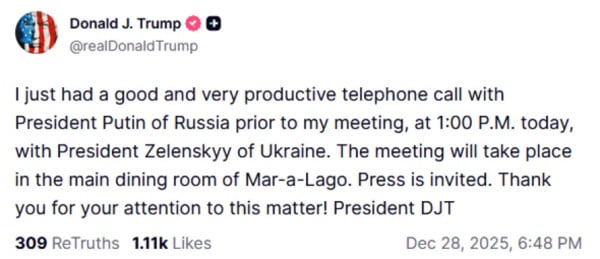 «Καλή και παραγωγική» συνομιλία Τραμπ–Πούτιν λίγο πριν τη συνάντηση με Ζελένσκι