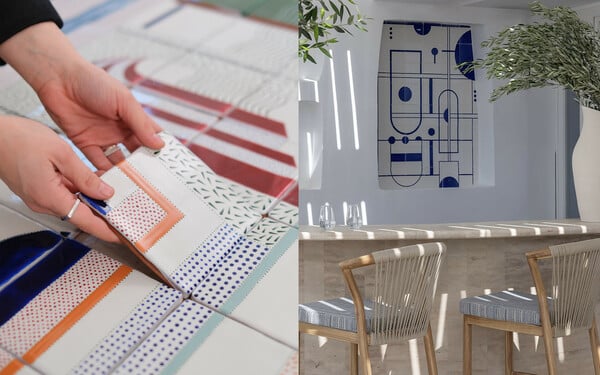 Η Μυρσίνη Αλεξανδρίδη ζωγραφίζει πλακάκια και δημιουργεί έργα τέχνης