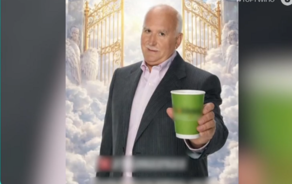 Αντιδράσεις με AI εικόνα του Γ. Παπαδάκη να «κερνάει καφέ από τον παράδεισο» σε μία ασύλληπτη διαφημιστική κίνηση