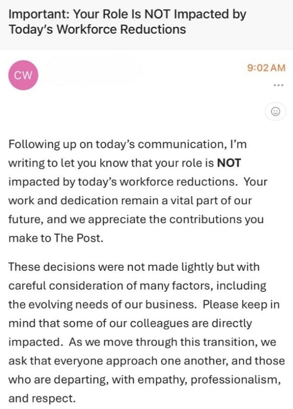 WASHINGTON POST ΑΠΟΛΥΣΕΙΣ ΣΥΝΤΑΚΤΕΣ ΕΦΗΜΕΡΙΔΑ ΙΣΤΟΣΕΛΙΔΑ ZOOM