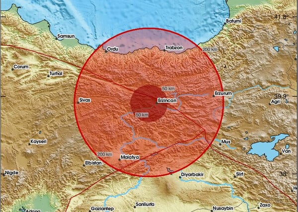 Σεισμός 4,9 Ρίχτερ στην ανατολική Τουρκία