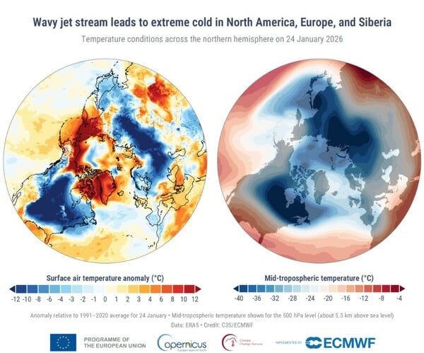 ΙΑΝΟΥΑΡΙΟΣ 2026 ΠΙΟ ΘΕΡΜΟΣ ΠΟΤΕ COPERNICUS