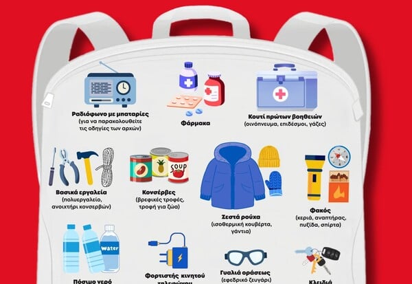 ΣΑΚΙΔΙΟ ΕΚΤΑΚΤΗΣ ΑΝΑΓΚΗΣ ΕΛΛΗΝΙΚΟΣ ΕΡΥΘΡΟΣ ΣΤΑΥΡΟΣ