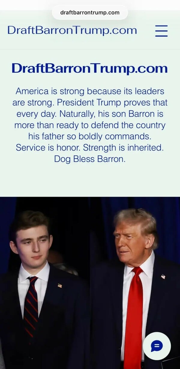 Πρώην σεναριογράφος του South Park έφτιαξε site που ζητά τη στράτευση του Barron Trump