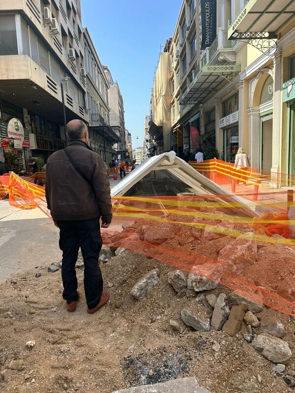 Εικόνες από το αρχαίο ψηφιδωτό που ανακαλύφθηκε στην Ευριπίδου