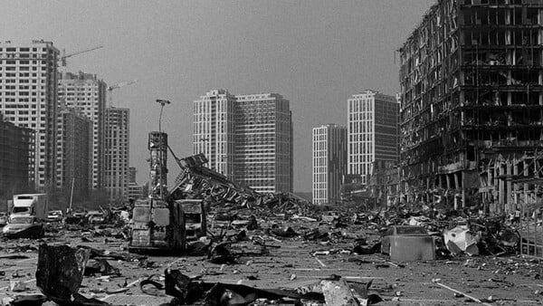 Στο Κίεβο, οι εικόνες του Oleksandr Glyadyelov αψηφούν τις βόμβες