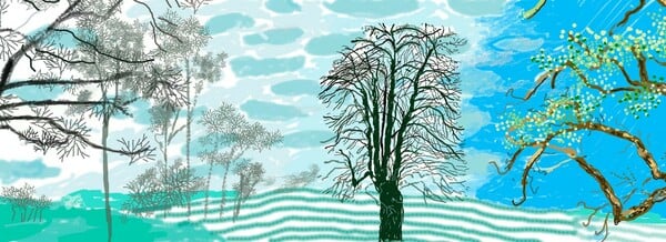 Ο David Hockney φέρνει στο Λονδίνο μια έκθεση για τον χρόνο, τη ζωγραφική και το βλέμμα