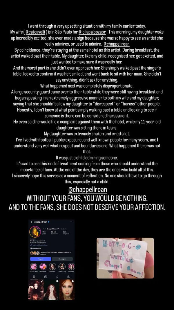 O Jorginho καταγγέλλει τη Chappell Roan: «Η 11χρονη κόρη μου έφυγε κλαίγοντας από το ξενοδοχείο»