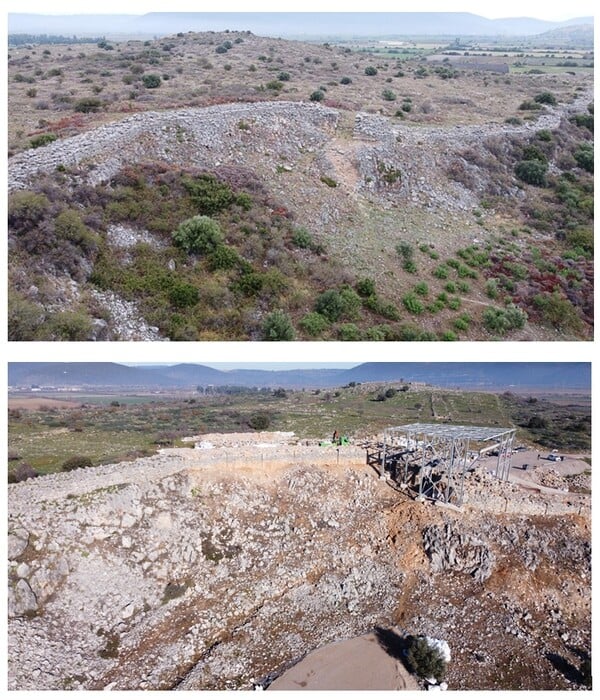 ΥΠΠΟ: Αποκαταστάθηκαν η Νότια Πύλη της μυκηναϊκής ακρόπολης του Γλα και μέρος του κυκλώπειου τείχους της