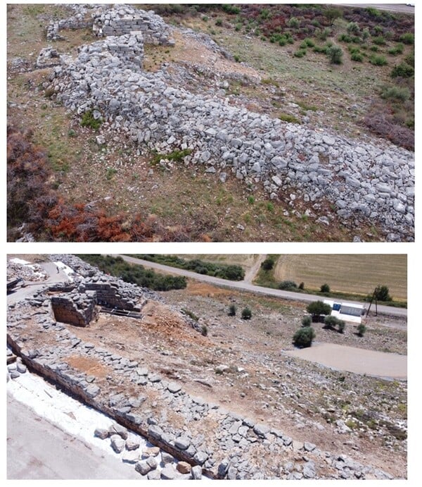 ΥΠΠΟ: Αποκαταστάθηκαν η Νότια Πύλη της μυκηναϊκής ακρόπολης του Γλα και μέρος του κυκλώπειου τείχους της