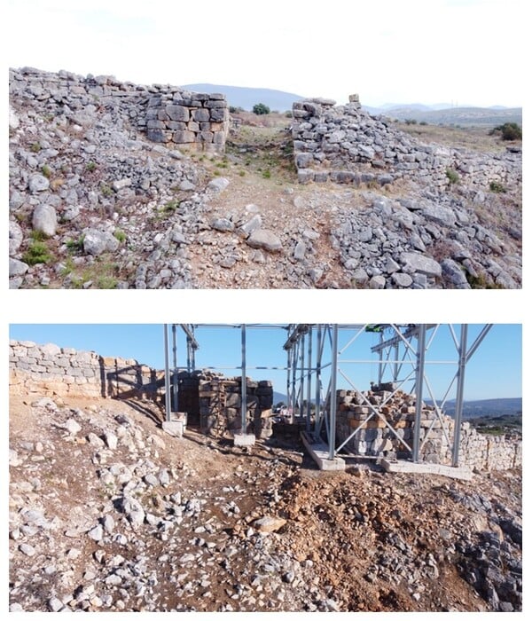 ΥΠΠΟ: Αποκαταστάθηκαν η Νότια Πύλη της μυκηναϊκής ακρόπολης του Γλα και μέρος του κυκλώπειου τείχους της