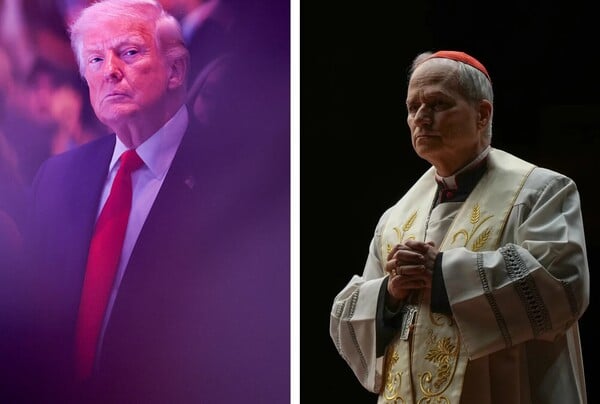 ΝΤΟΝΑΛΝΤ ΤΡΑΜΠ ΠΑΠΑΣ ΛΕΩΝ ΚΟΝΤΡΑ ΑΓΓΛΙΚΑ