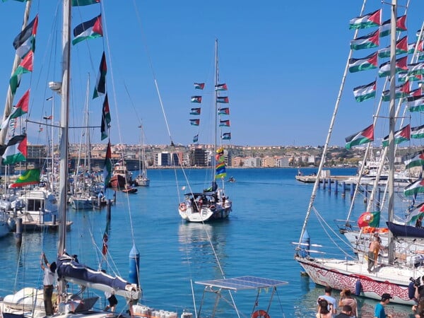ΓΑΖΑ ΑΚΤΙΒΙΣΤΕΣ ΒΡΑΖΙΛΙΑ ΙΣΠΑΝΙΑ ΙΣΡΑΗΛ GLOBAL SUMUD FLOTILLA ΣΤΟΛΙΣΚΟΣ