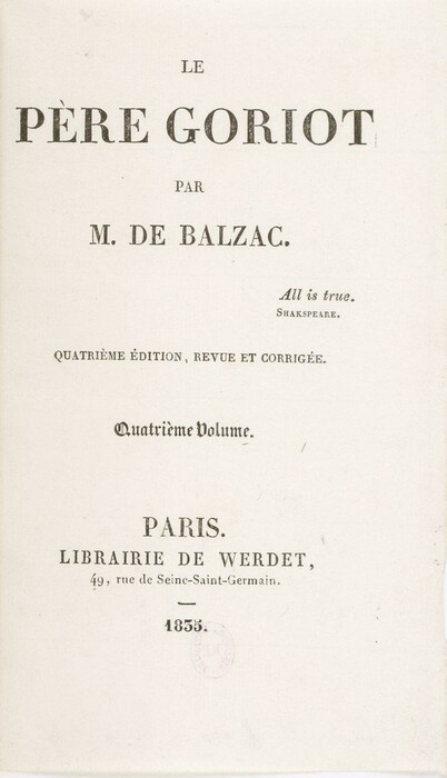 Το 1799 γεννιέται στην Τουρ ο Ονορέ Ντε Μπαλζάκ