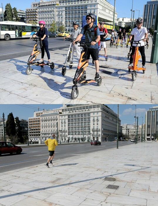 «Απόκοσμη πόλη»: Φωτογραφίες από την Αθήνα πριν και μετά το lockdown