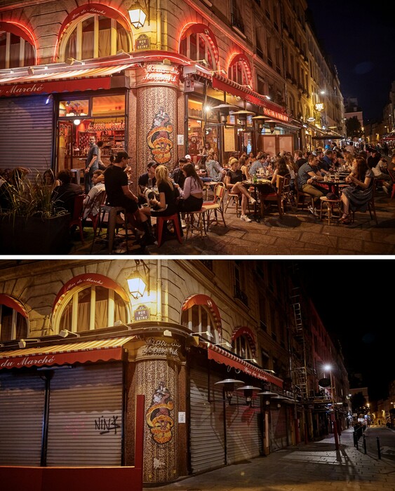 Έρημο Παρίσι: Άδειοι δρόμοι και κλειστά μαγαζιά μετά την απαγόρευση κυκλοφορίας (Φωτογραφίες)