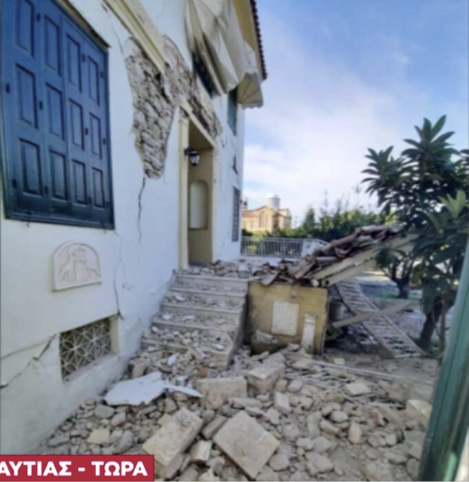 Σάμος - Οι πρώτες εικόνες μετά τον σεισμό 6,7 Ρίχτερ: Καταστροφές σε κτήρια