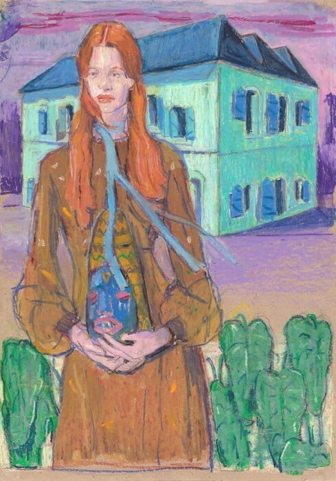 Ο Μιχάλης Κιούσης ζωγραφίζει ανθρώπινες φιγούρες σε αφρικανικά τοπία