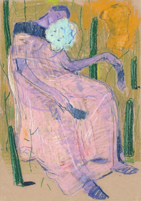 Ο Μιχάλης Κιούσης ζωγραφίζει ανθρώπινες φιγούρες σε αφρικανικά τοπία