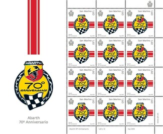 Ένα συλλεκτικό γραμματόσημο για τα 70ά γενέθλια της Abarth