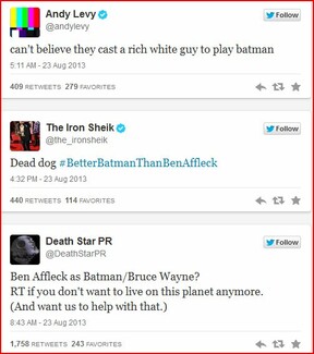 Τα 50+ πιο αστεία tweet σχετικά με την επιλογή του Ben Affleck στο ρόλο του Batman
