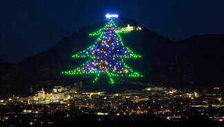 Italia: si accende il più grande albero di Natale del mondo. [ΕΙΚΟΝΕΣ&ΒΙΝΤΕΟ]
