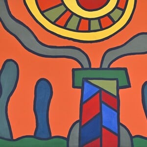 Αλέξης Ακριθάκης, Χωρίς τίτλο, 1970, 45 Χ 71 εκ., λάδι σε καμβά © The Estate of Alexis Akrithakis