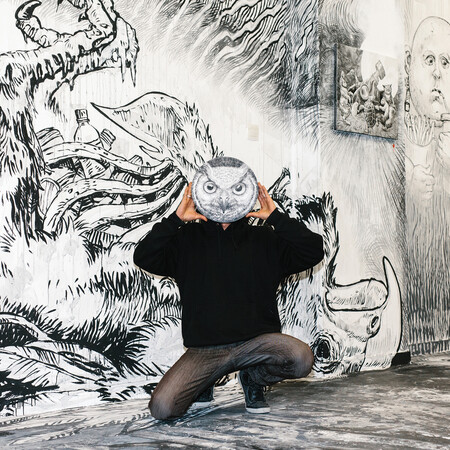 Αυτός ο street artist από το Μπαλί έχει φτιάξει ένα γιγαντιαίο mural 350 τ.μ. στη γκαλερί Σαρρή 12