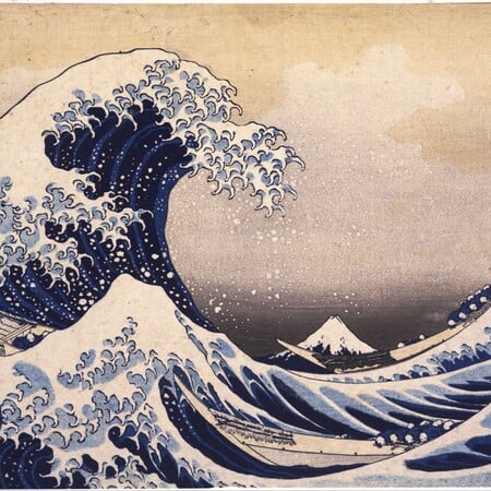 Ο Hokusai πίσω από το Μεγάλο Κύμα