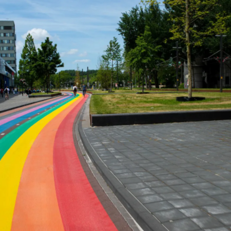 The Netherlands just unveiled the longest rainbow bike path in the world