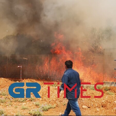 Φωτιά κοντά στο Ιατρικό Διαβαλκανικό Θεσσαλονίκης