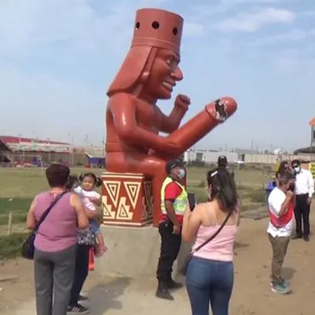 Peruvian statue’s giant penis thrills tourists but vandals are turned off