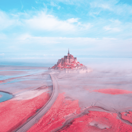 Infrared Photos Capture Breathtaking Views of France in Cotton-Candy Pink Hues
