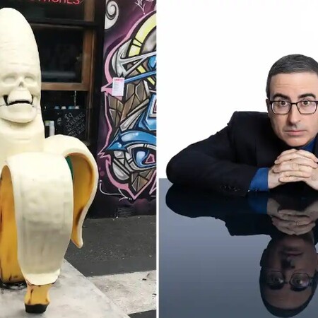 Ο Τζον Όλιβερ θέλει να αγοράσει ένα «δαιμονικό» άγαλμα μπανάνας που βανδαλίστηκε