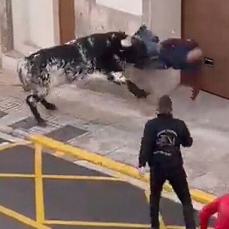 Η στιγμή που άνδρας δέχεται επίθεση από ταύρο- Νοσηλεύεται σε σοβαρή κατάσταση με τραύματα σε κεφάλι και χέρι