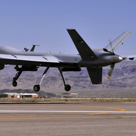 To αμερικανικό drone MQ-9 Reaper. Ένα παρόμοιο drone ήταν αυτό που καταρρίφθηκε στη Μαύρη Θάλασσα από ρωσικό μαχητικό αεροσκάφος. Φωτ.: US AIR FORCE