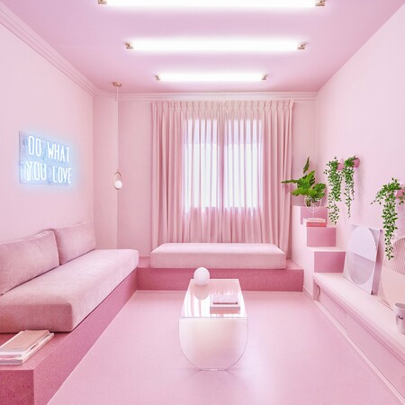 Barbiecore αισθητική σε εντυπωσιακά interiors