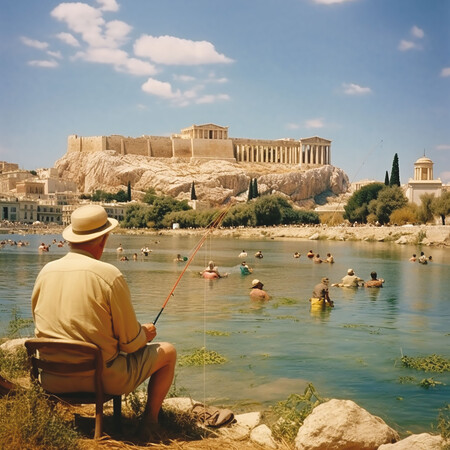 Athens Surreal: Μια σουρεαλιστική εικόνα της Αθήνας με αισθητική Γουές Άντερσον και τη βοήθεια της τεχνητής νοημοσύνης