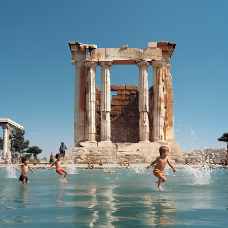 Athens Surreal: Μια σουρεαλιστική εικόνα της Αθήνας με αισθητική Γουές Άντερσον και τη βοήθεια της τεχνητής νοημοσύνης