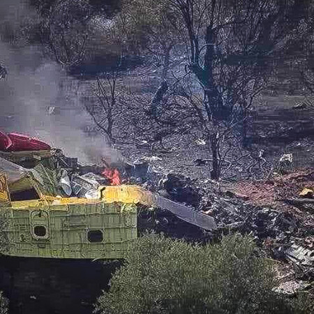 Πτώση Canadair στην Κάρυστο: Νεκροί ο κυβερνήτης και ο συγκυβερνήτης