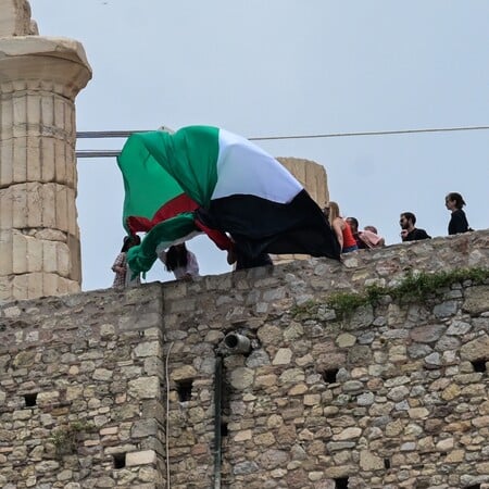 ΝΕΑ ΑΡΙΣΤΕΡΑ ΑΚΡΟΠΟΛΗ ΣΗΜΑΙΑ ΠΑΛΑΙΣΤΙΝΗ