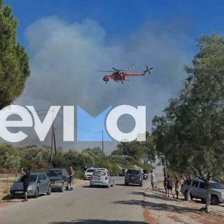 Αλιβέρι: Μία σύλληψη για την φωτιά - Σε πλήρη εξέλιξη η επιχείρηση κατάσβεσης