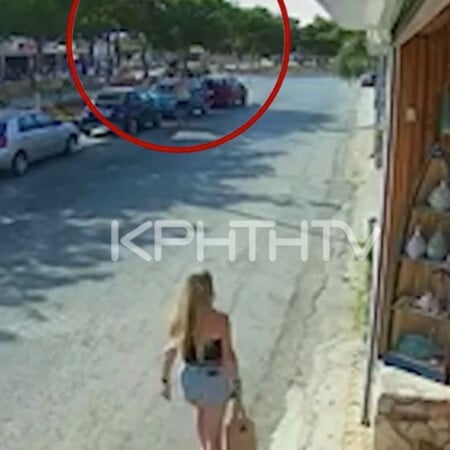 Κρήτη: Βίντεο από τη στιγμή της θανατηφόρας παράσυρσης πεζού από βαν στη Χερσόνησο