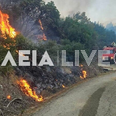 Φωτιά τώρα στη Ζαχάρω Ηλείας: Καίγεται αγροτοδασική έκταση στο Ξηροχώρι